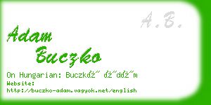 adam buczko business card